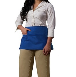 Adult Cobalt Blue Short Waist Aprons